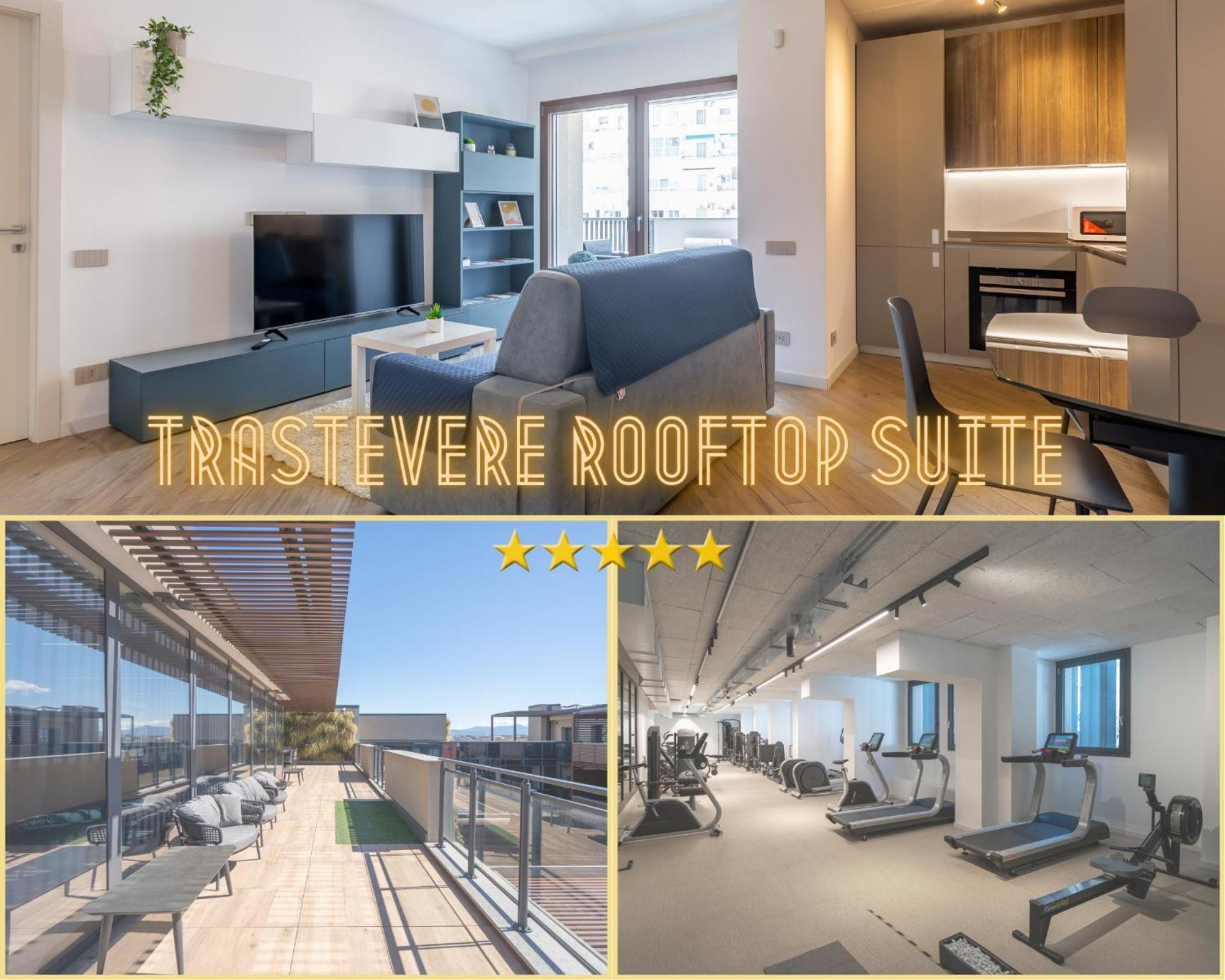 Aurealiving - Trastevere Suite With Rooftop & Gym, Your Place In Rome Bagian luar foto